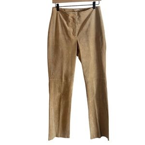 Y2K Vintage Apostrophe soft 100% light tan Leather Pants
